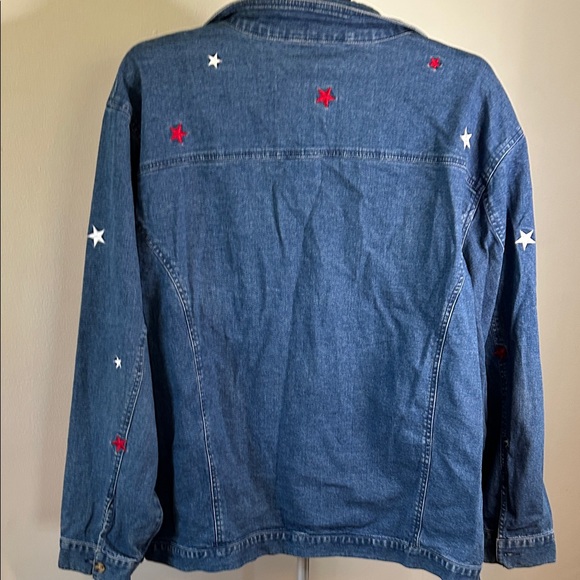 Quacker Factory Blue Denim Jacket with Embroidery - Picture 5 of 5